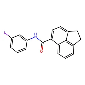 N-(3-iodophenyl)-1,2-dihydroacenaphthylene-5-carboxamide structure
