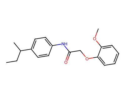 N-(4-butan-2-ylphenyl)-2-(2-methoxyphenoxy)acetamide structure