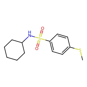 N-cyclohexyl-4-(methylsulfanyl)benzenesulfonamide structure