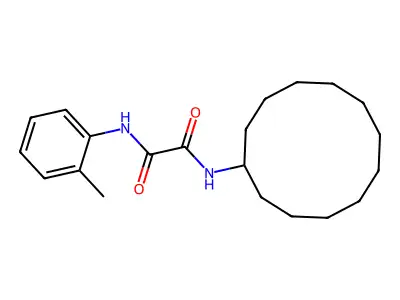N-cyclododecyl-N'-(2-methylphenyl)oxamide structure