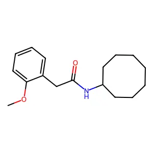 N-cyclooctyl-2-(2-methoxyphenyl)acetamide structure