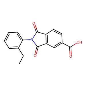2-(2-Ethylphenyl)-1,3-dioxoisoindoline-5-carboxylic acid structure