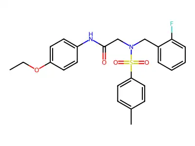 N-(4-ethoxyphenyl)-2-[(2-fluorophenyl)methyl-(4-methylphenyl)sulfonylamino]acetamide structure
