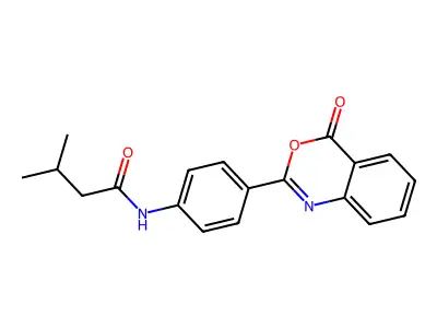 3-methyl-N-[4-(4-oxo-3,1-benzoxazin-2-yl)phenyl]butanamide structure