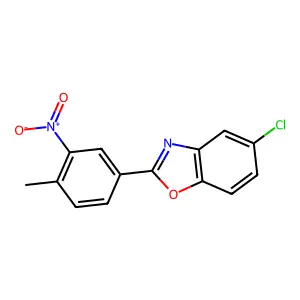 5-Chloro-2-(4-methyl-3-nitrophenyl)-1,3-benzoxazole structure