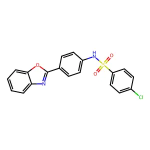 N-[4-(1,3-benzoxazol-2-yl)phenyl]-4-chlorobenzenesulfonamide structure