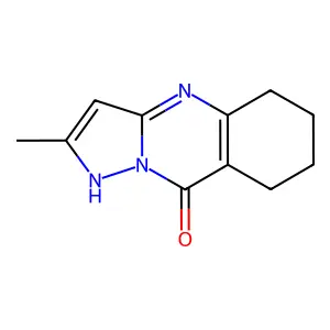 2-methyl-4H,5H,6H,7H,8H,9H-pyrazolo[3,2-b]quinazolin-9-one structure