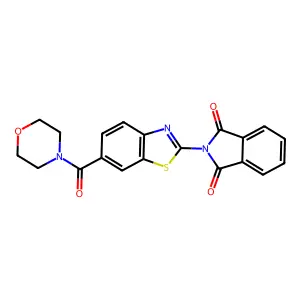 2-(6-(Morpholine-4-carbonyl)benzo[d]thiazol-2-yl)isoindoline-1,3-dione structure
