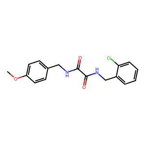 N'-[(2-chlorophenyl)methyl]-N-[(4-methoxyphenyl)methyl]oxamide structure