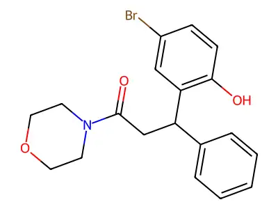 3-(5-Bromo-2-hydroxyphenyl)-1-morpholin-4-yl-3-phenylpropan-1-one structure