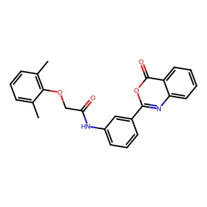 2-(2,6-dimethylphenoxy)-N-[3-(4-oxo-4H-3,1-benzoxazin-2-yl)phenyl]acetamide structure