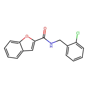 N-(2-chlorobenzyl)-1-benzofuran-2-carboxamide structure