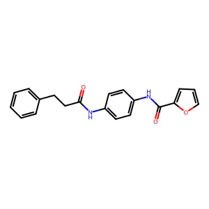 N-[4-(3-phenylpropanoylamino)phenyl]furan-2-carboxamide structure
