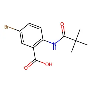 5-Bromo-2-[(2,2-dimethylpropanoyl)amino]benzoic acid structure