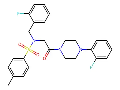 N-(2-fluorobenzyl)-N-{2-[4-(2-fluorophenyl)piperazin-1-yl]-2-oxoethyl}-4-methylbenzenesulfonamide structure