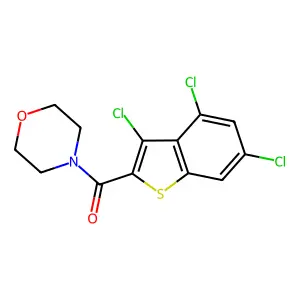 Morpholin-4-yl-(3,4,6-trichloro-1-benzothiophen-2-yl)methanone structure