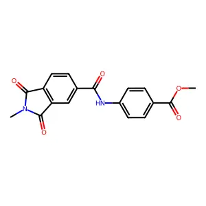 methyl 4-(2-methyl-1,3-dioxoisoindoline-5-carboxamido)benzoate structure