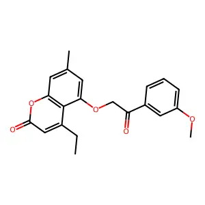4-ethyl-5-[2-(3-methoxyphenyl)-2-oxoethoxy]-7-methyl-2H-chromen-2-one structure