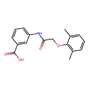 3-{[(2,6-Dimethylphenoxy)acetyl]amino}benzoic acid structure