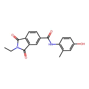 2-ethyl-N-(4-hydroxy-2-methylphenyl)-1,3-dioxoisoindole-5-carboxamide structure