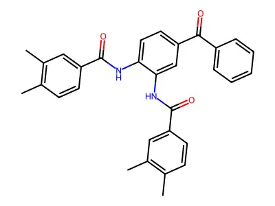 N-[4-benzoyl-2-[(3,4-dimethylbenzoyl)amino]phenyl]-3,4-dimethylbenzamide structure