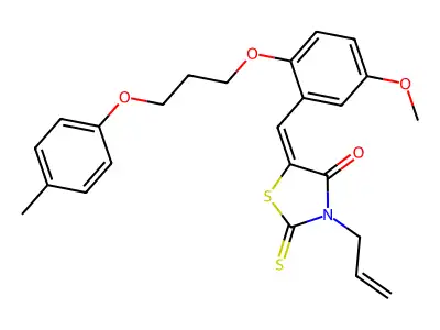 5-[[5-Methoxy-2-[3-(4-methylphenoxy)propoxy]phenyl]methylene]-3-(2-propen-1-yl)-2-thioxo-4-thiazolidinone structure