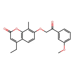 4-ethyl-7-[2-(3-methoxyphenyl)-2-oxoethoxy]-8-methyl-2H-chromen-2-one structure
