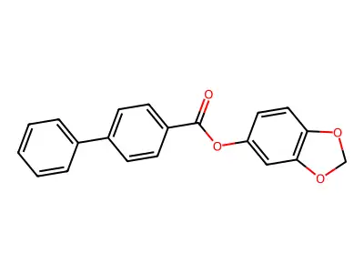 1,3-Benzodioxol-5-yl [1,1'-biphenyl]-4-carboxylate structure