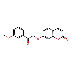 7-[2-(3-methoxyphenyl)-2-oxoethoxy]-2H-chromen-2-one structure