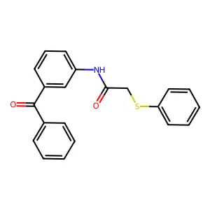 N-(3-benzoylphenyl)-2-phenylsulfanylacetamide structure