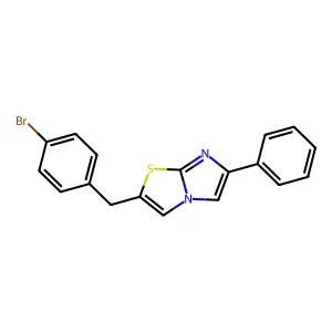2-[(4-Bromophenyl)methyl]-6-phenylimidazo[2,1-b][1,3]thiazole structure