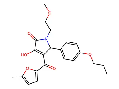 3-Hydroxy-1-(2-methoxyethyl)-4-(5-methylfuran-2-carbonyl)-5-(4-propoxyphenyl)-2,5-dihydro-1h-pyrrol-2-one structure