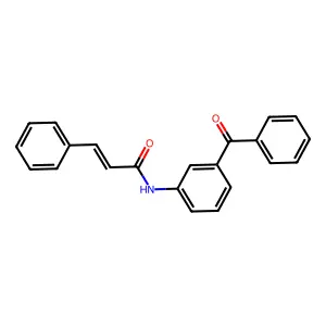 (E)-N-(3-benzoylphenyl)-3-phenylprop-2-enamide structure