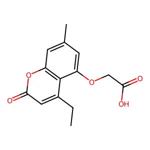 2-((4-Ethyl-7-methyl-2-oxo-2H-chromen-5-yl)oxy)acetic acid structure