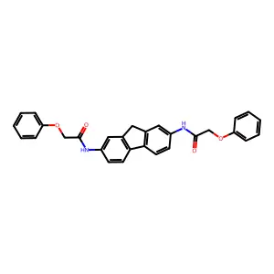 2-phenoxy-N-[7-[(2-phenoxyacetyl)amino]-9H-fluoren-2-yl]acetamide structure