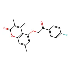 5-[2-(4-fluorophenyl)-2-oxoethoxy]-3,4,7-trimethyl-2H-chromen-2-one structure