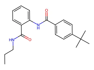 2-[(4-tert-butylbenzoyl)amino]-N-propylbenzamide structure