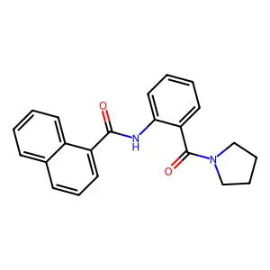 N-[2-(1-pyrrolidinylcarbonyl)phenyl]-1-naphthamide structure
