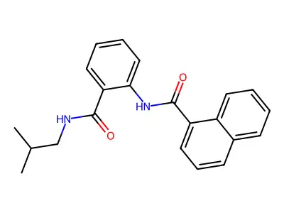 N-[2-(2-methylpropylcarbamoyl)phenyl]naphthalene-1-carboxamide structure