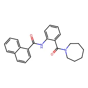 N-[2-(azepane-1-carbonyl)phenyl]naphthalene-1-carboxamide structure