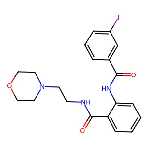2-[(3-iodobenzoyl)amino]-N-(2-morpholin-4-ylethyl)benzamide structure