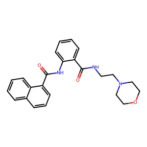 N-[2-(2-morpholin-4-ylethylcarbamoyl)phenyl]naphthalene-1-carboxamide structure
