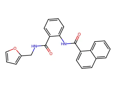 N-[2-(furan-2-ylmethylcarbamoyl)phenyl]naphthalene-1-carboxamide structure