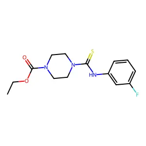 Ethyl 4-[(3-fluorophenyl)carbamothioyl]piperazine-1-carboxylate structure