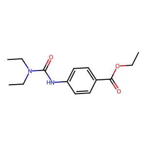 4-[[Diethylamino(oxo)methyl]amino]benzoic acid ethyl ester structure