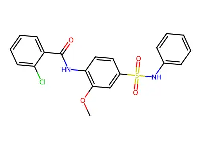 2-chloro-N-[2-methoxy-4-(phenylsulfamoyl)phenyl]benzamide structure