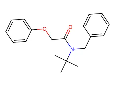 N-benzyl-N-tert-butyl-2-phenoxyacetamide structure