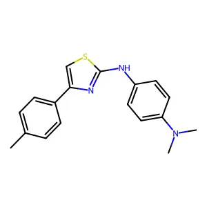 N,N-dimethyl-N'-[4-(4-methylphenyl)-1,3-thiazol-2-yl]benzene-1,4-diamine structure