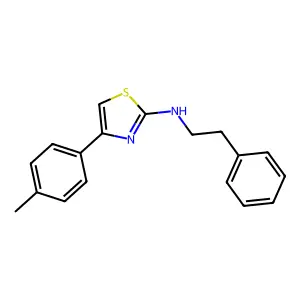 4-(4-methylphenyl)-N-(2-phenylethyl)-1,3-thiazol-2-amine structure