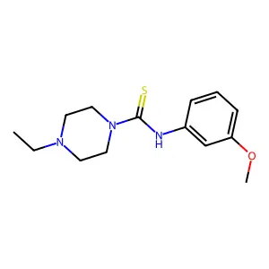 4-ethyl-N-(3-methoxyphenyl)piperazine-1-carbothioamide structure